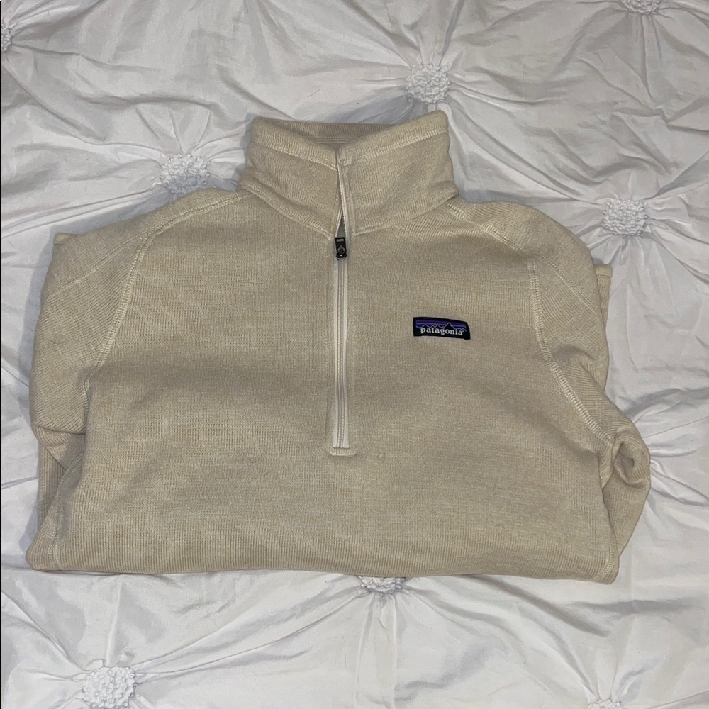 Patagonia Cream Quarter-Zip Fleece Jacket - Picture 8 of 11